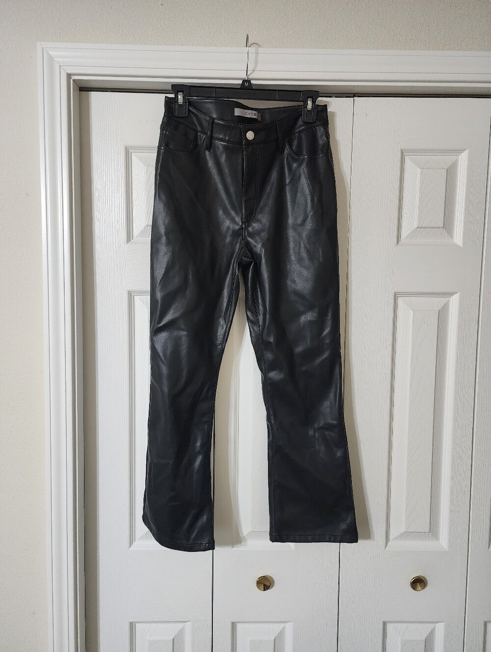 Joes Jeans Black Mid-Rise Faux Leather Boot Pant